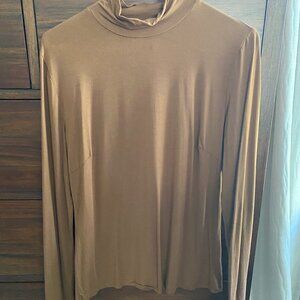 APRLL Long Sleeve Carmel Colored Mock Turtleneck
